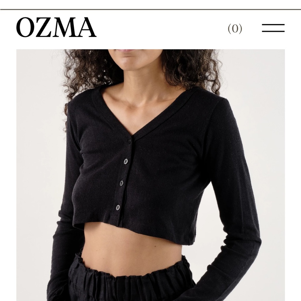 OZMA of California NWT still in package Black cropped Rae cardigan